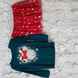 Flipped Sequins. Minnie Mouse Top, Christmas 🎄 Tree Skirt, Red, Silver,